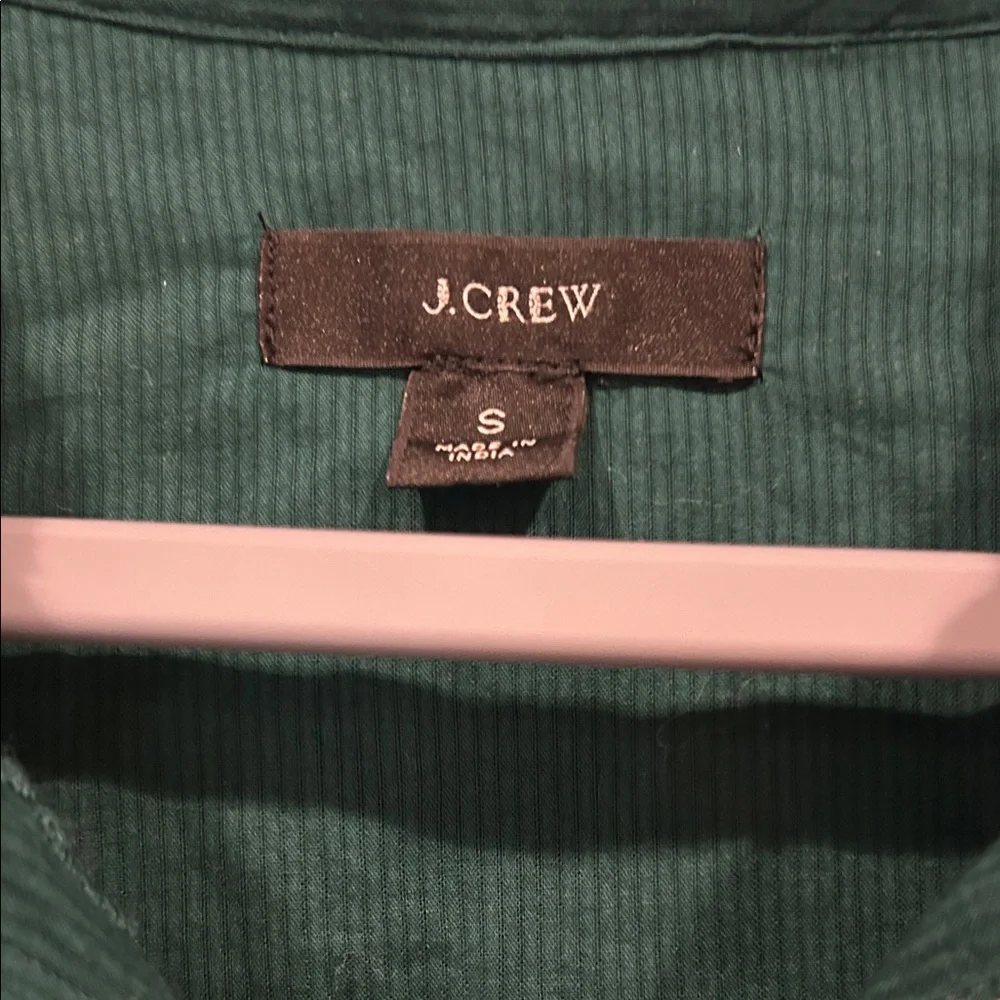 J. Crew Forest Green Eyelet Ruffle Blouse - Picture 2 of 4